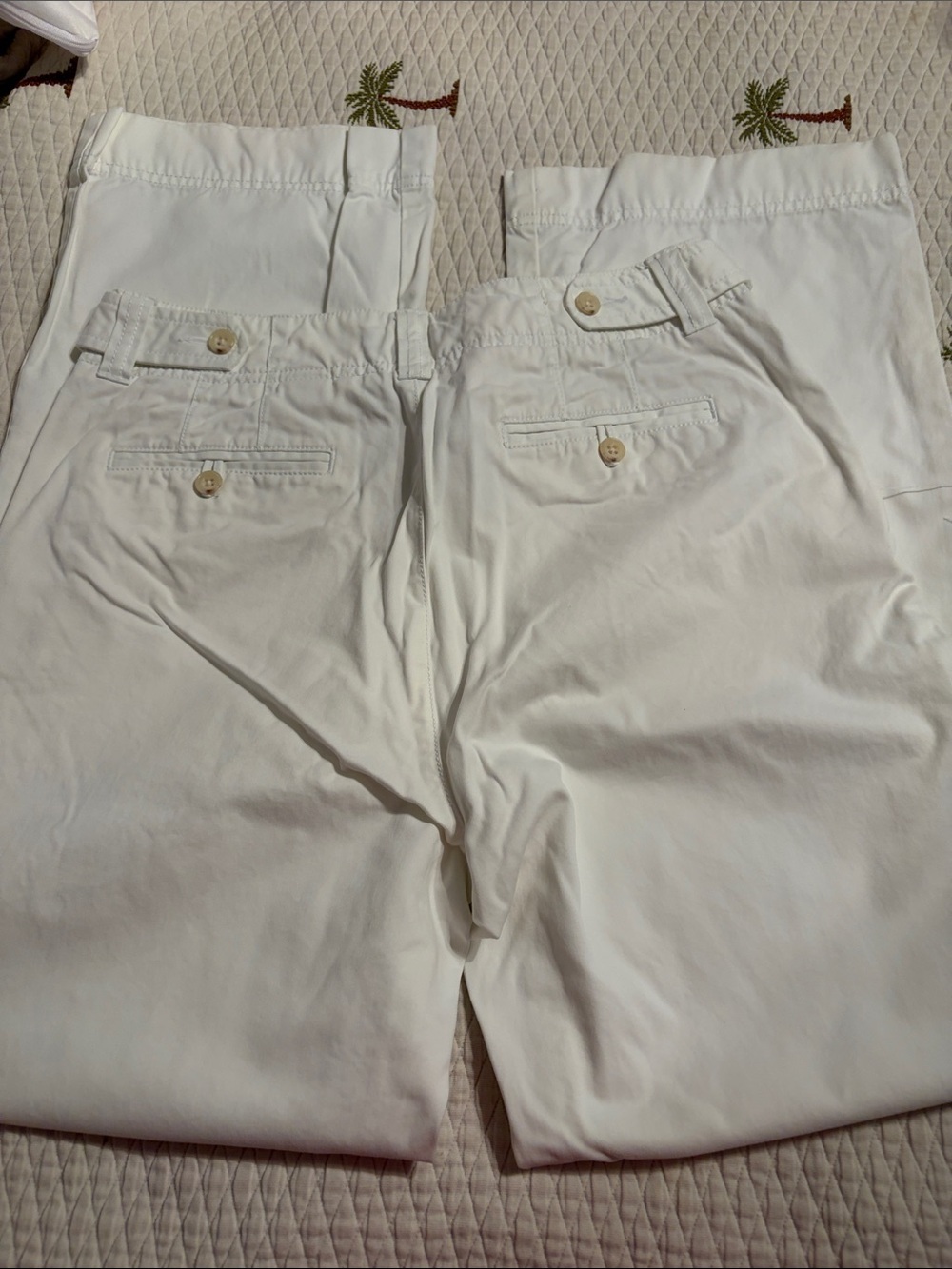Eddie Bauer White Womens Chino Pants - Straight Fit - Picture 2 of 5